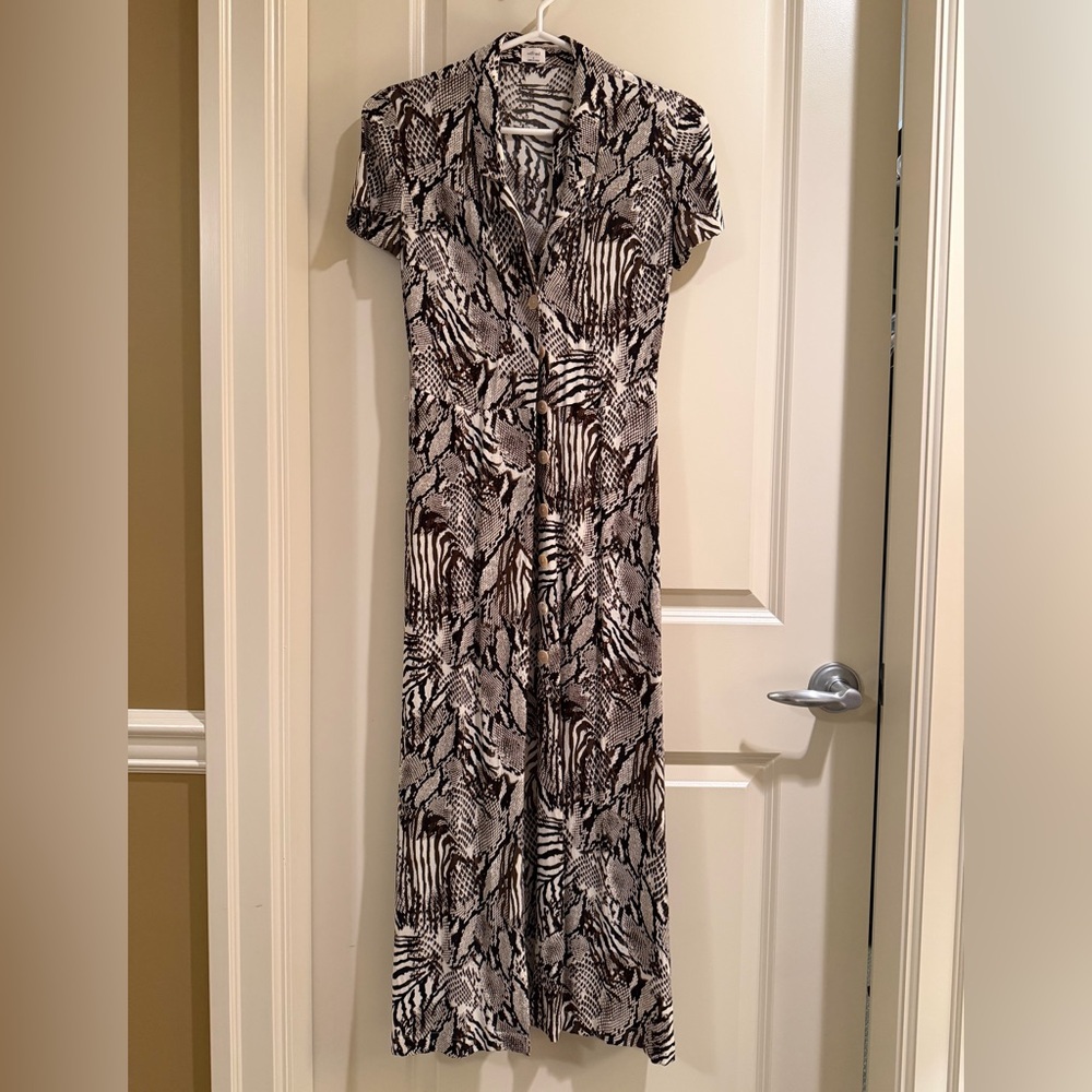 Wilfred Black and White Maxi Dress